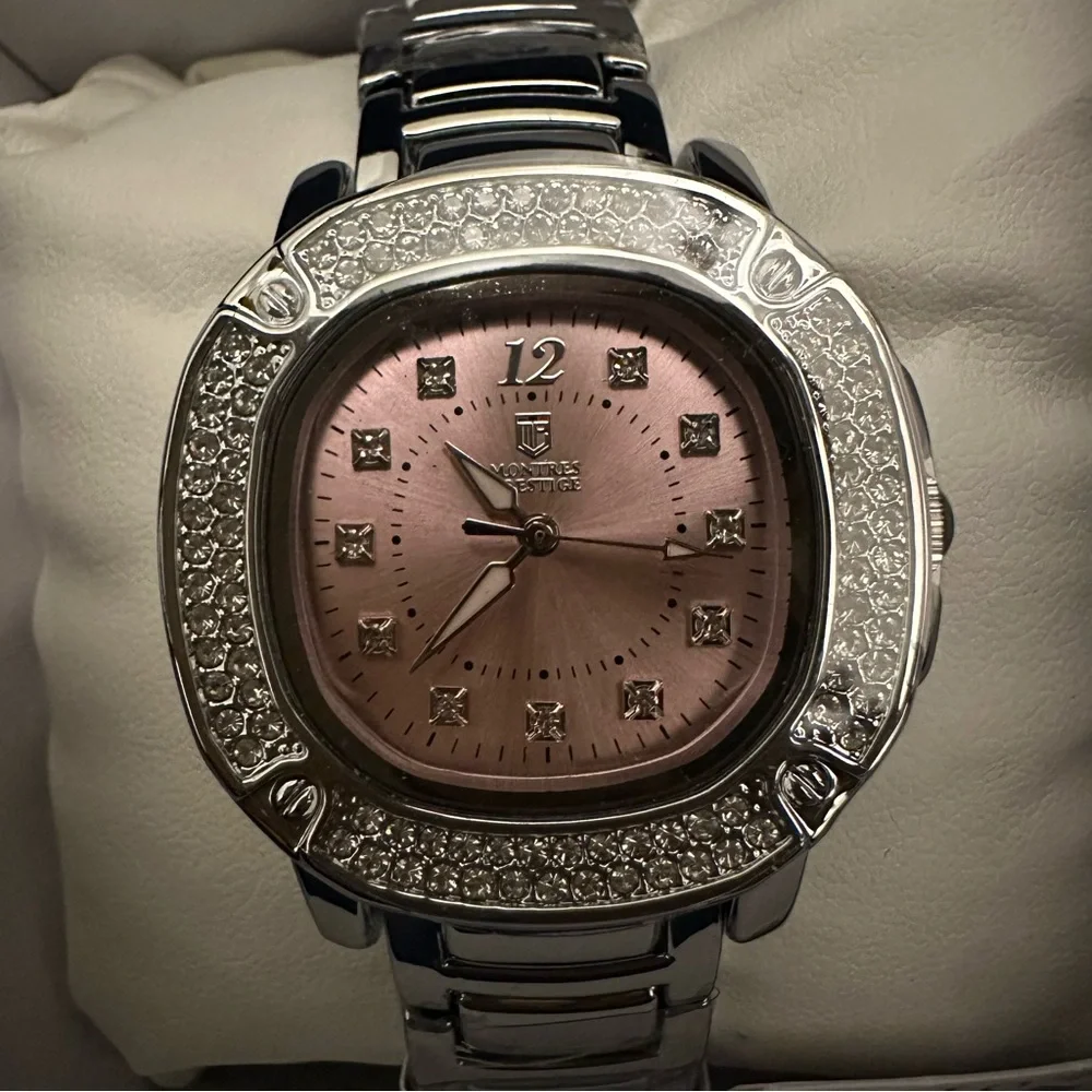 Montres Prestige x Invicta MPW-0191 Pink Crystal Watch 35mm NIB
